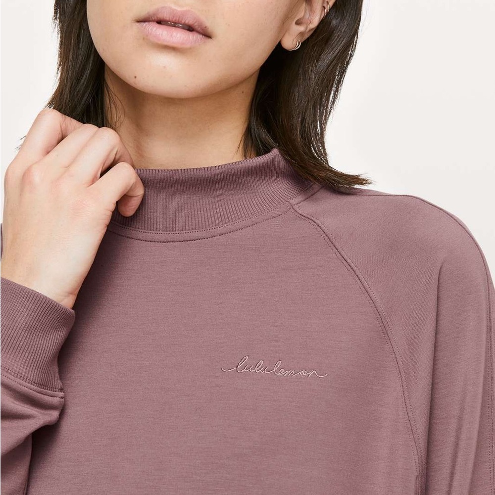 lululemon athletica Up High Pullover Sweatshirt - Mock Neck - Spanish Oak - Picture 2 of 14